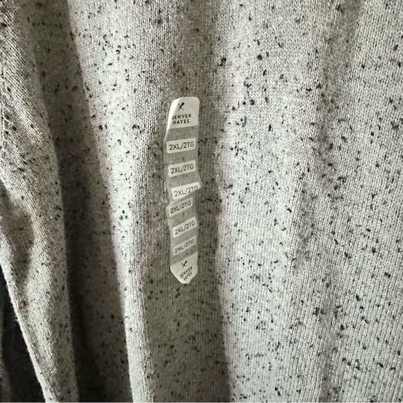 Denver Hayes Men's Speckled Grey Quarter-Zip Sweater Cozy Size 2XL NWT - Picture 5 of 11